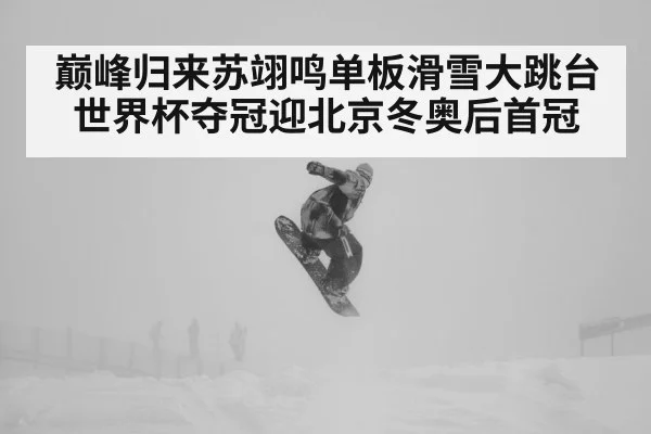 巅峰归来苏翊鸣单板滑雪大跳台世界杯夺冠迎北京冬奥后首冠